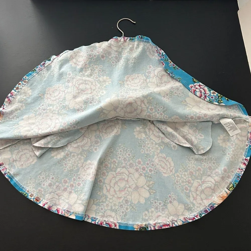 Rock Your Kid Dress Blue Floral Waisted Pocket Short Sleeve Fit &‎ Flare Girl 3
